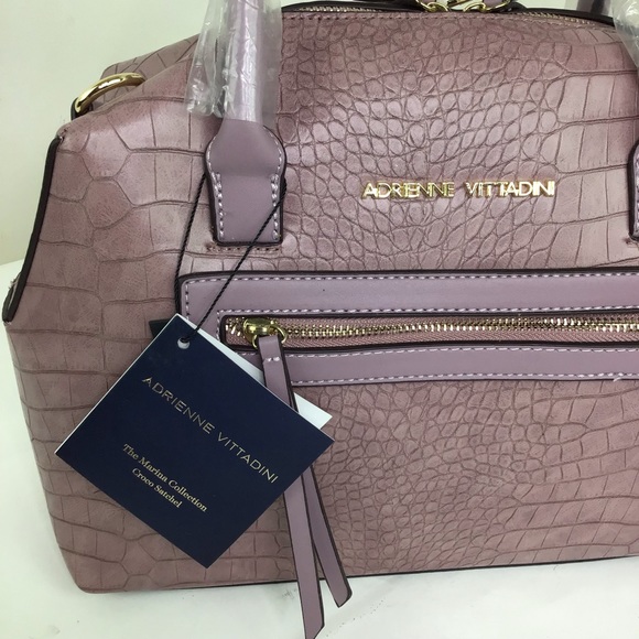 ADRIENNE VITTADINI | Croco Satchel Lilac - Picture 6 of 15